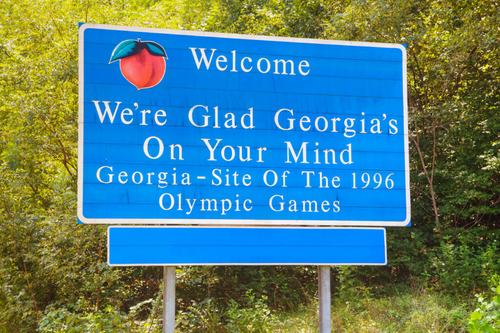 Small business owner completing a Georgia LLC filing online